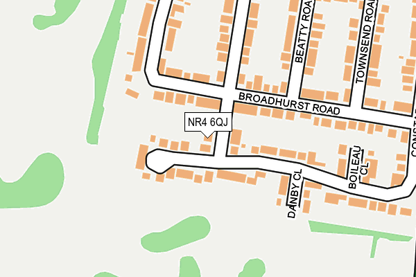 NR4 6QJ map - OS OpenMap – Local (Ordnance Survey)