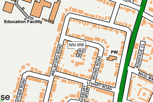 NR4 6RB map - OS OpenMap – Local (Ordnance Survey)