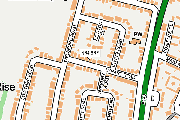 NR4 6RF map - OS OpenMap – Local (Ordnance Survey)