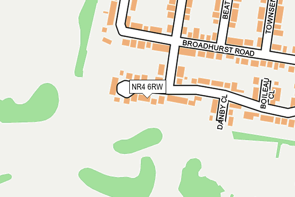 NR4 6RW map - OS OpenMap – Local (Ordnance Survey)