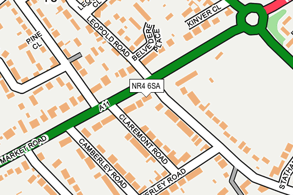 NR4 6SA map - OS OpenMap – Local (Ordnance Survey)