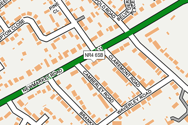 NR4 6SB map - OS OpenMap – Local (Ordnance Survey)