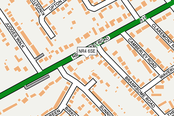 NR4 6SE map - OS OpenMap – Local (Ordnance Survey)