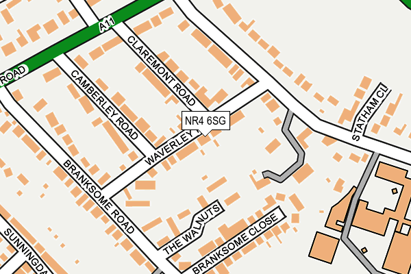 NR4 6SG map - OS OpenMap – Local (Ordnance Survey)