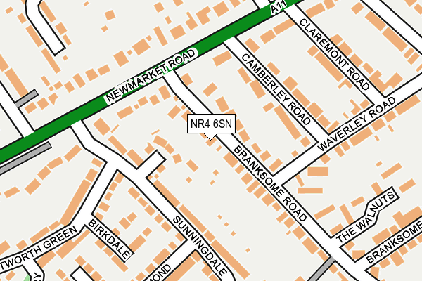 NR4 6SN map - OS OpenMap – Local (Ordnance Survey)