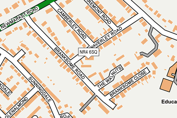 NR4 6SQ map - OS OpenMap – Local (Ordnance Survey)