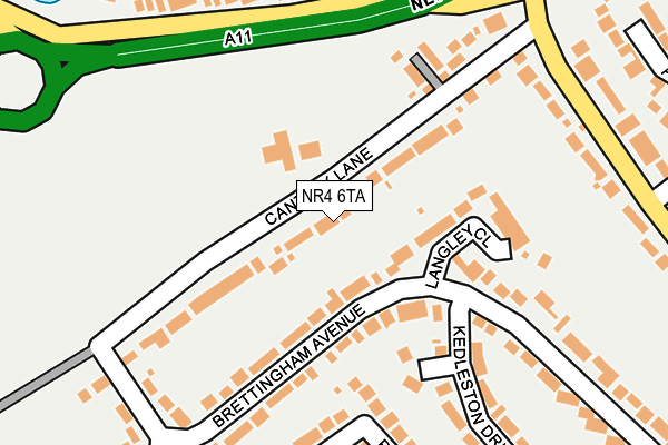 NR4 6TA map - OS OpenMap – Local (Ordnance Survey)