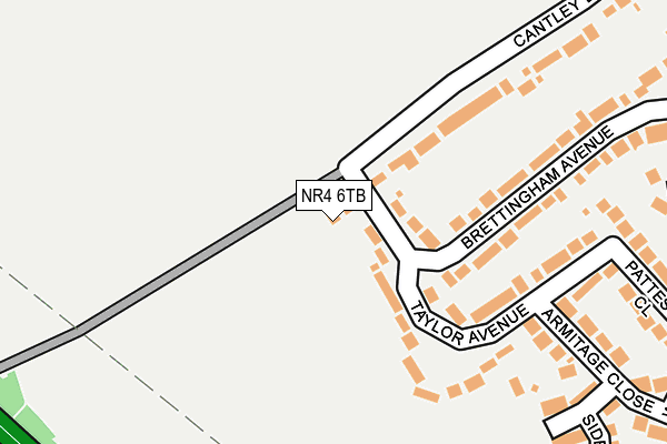 NR4 6TB map - OS OpenMap – Local (Ordnance Survey)