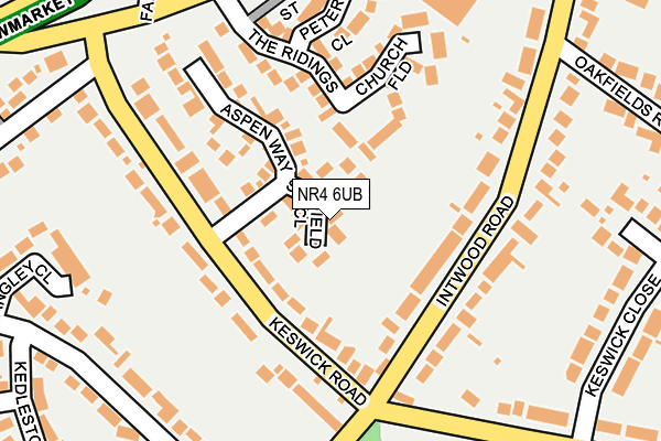 NR4 6UB map - OS OpenMap – Local (Ordnance Survey)