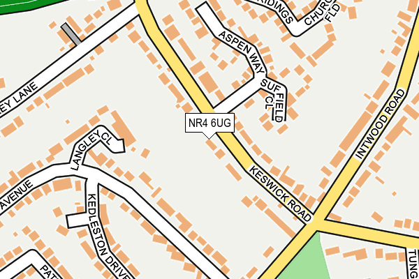 NR4 6UG map - OS OpenMap – Local (Ordnance Survey)