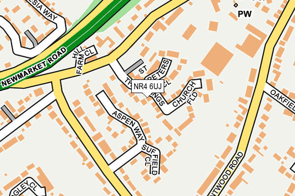 NR4 6UJ map - OS OpenMap – Local (Ordnance Survey)