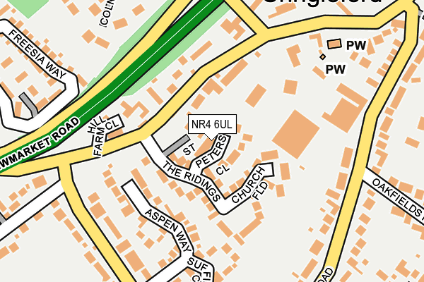 NR4 6UL map - OS OpenMap – Local (Ordnance Survey)