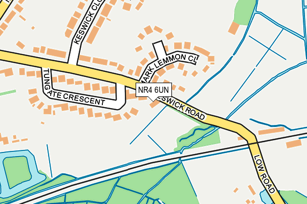 NR4 6UN map - OS OpenMap – Local (Ordnance Survey)