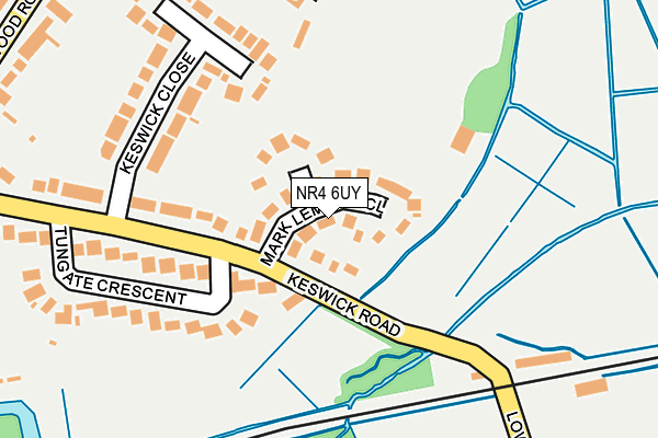 NR4 6UY map - OS OpenMap – Local (Ordnance Survey)