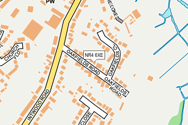 NR4 6XE map - OS OpenMap – Local (Ordnance Survey)