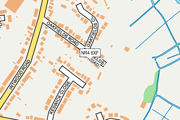 NR4 6XF map - OS OpenMap – Local (Ordnance Survey)