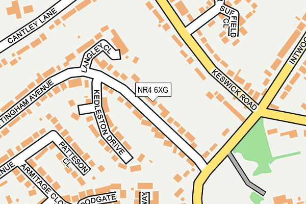 NR4 6XG map - OS OpenMap – Local (Ordnance Survey)