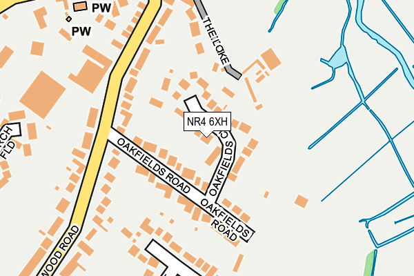 NR4 6XH map - OS OpenMap – Local (Ordnance Survey)