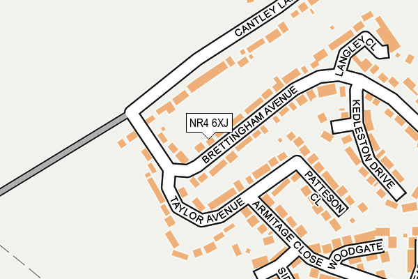 NR4 6XJ map - OS OpenMap – Local (Ordnance Survey)