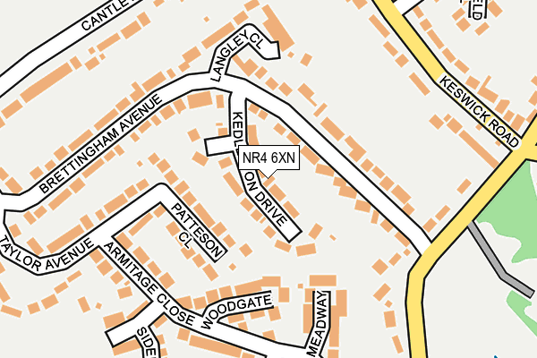 NR4 6XN map - OS OpenMap – Local (Ordnance Survey)