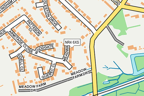 NR4 6XS map - OS OpenMap – Local (Ordnance Survey)