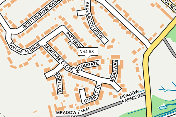 NR4 6XT map - OS OpenMap – Local (Ordnance Survey)