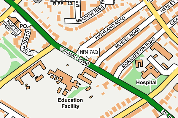 NR4 7AQ map - OS OpenMap – Local (Ordnance Survey)