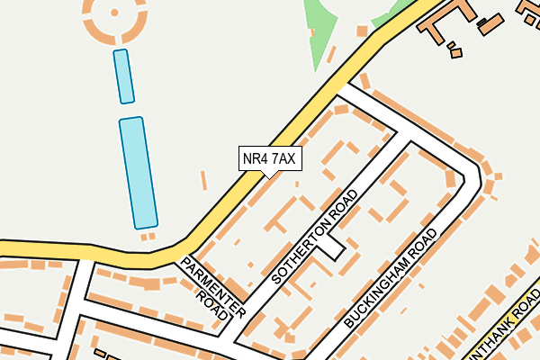 NR4 7AX map - OS OpenMap – Local (Ordnance Survey)