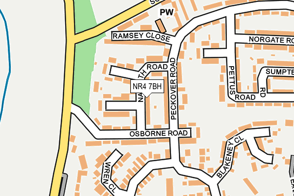 NR4 7BH map - OS OpenMap – Local (Ordnance Survey)