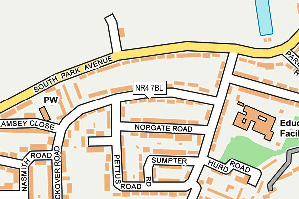 NR4 7BL map - OS OpenMap – Local (Ordnance Survey)