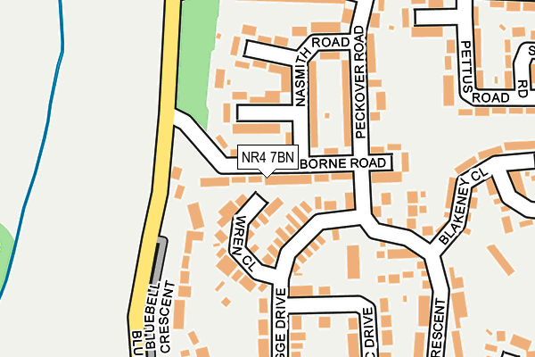 NR4 7BN map - OS OpenMap – Local (Ordnance Survey)