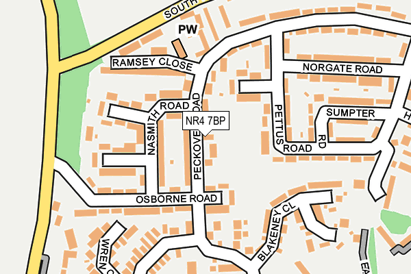 NR4 7BP map - OS OpenMap – Local (Ordnance Survey)
