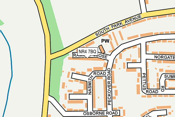 NR4 7BQ map - OS OpenMap – Local (Ordnance Survey)