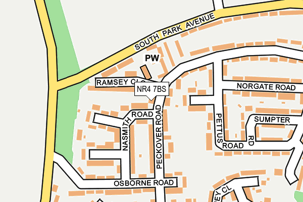 NR4 7BS map - OS OpenMap – Local (Ordnance Survey)