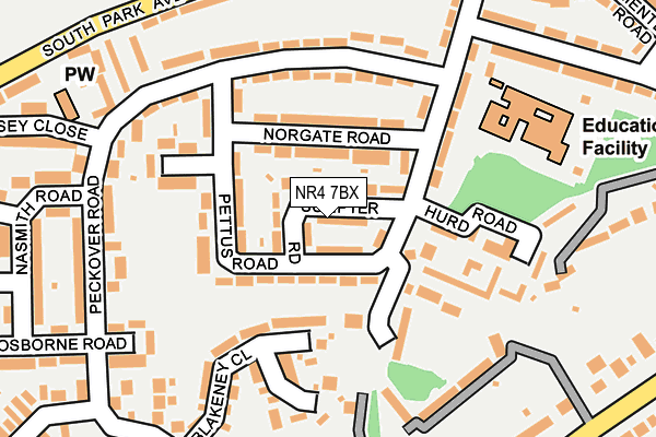 NR4 7BX map - OS OpenMap – Local (Ordnance Survey)
