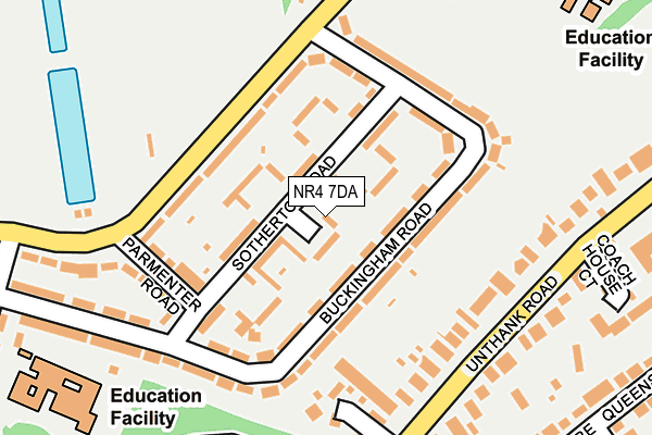 NR4 7DA map - OS OpenMap – Local (Ordnance Survey)