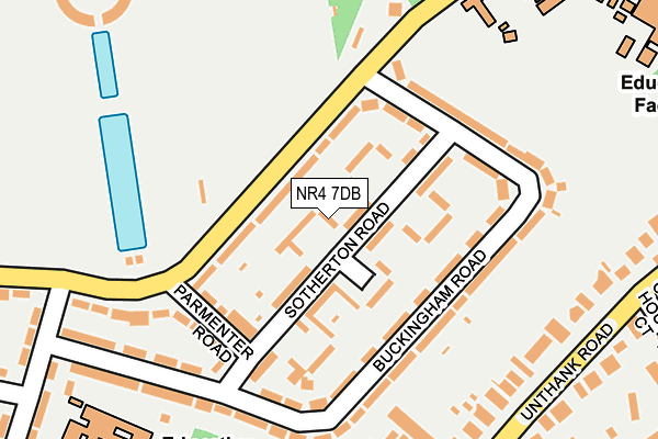 NR4 7DB map - OS OpenMap – Local (Ordnance Survey)