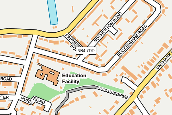 NR4 7DD map - OS OpenMap – Local (Ordnance Survey)