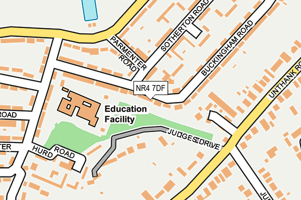 NR4 7DF map - OS OpenMap – Local (Ordnance Survey)