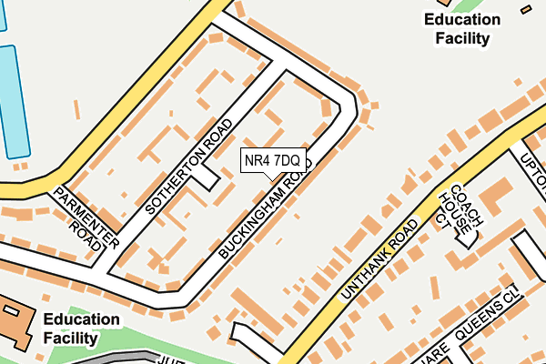 NR4 7DQ map - OS OpenMap – Local (Ordnance Survey)