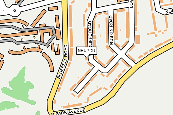 NR4 7DU map - OS OpenMap – Local (Ordnance Survey)