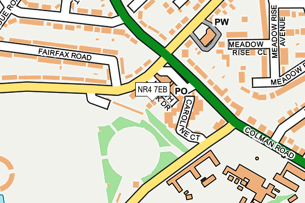 NR4 7EB map - OS OpenMap – Local (Ordnance Survey)