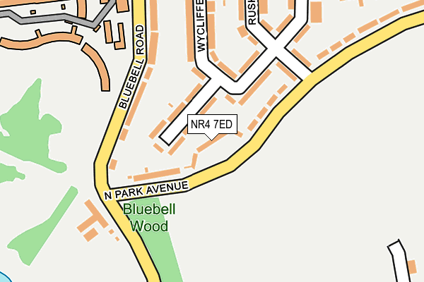 NR4 7ED map - OS OpenMap – Local (Ordnance Survey)