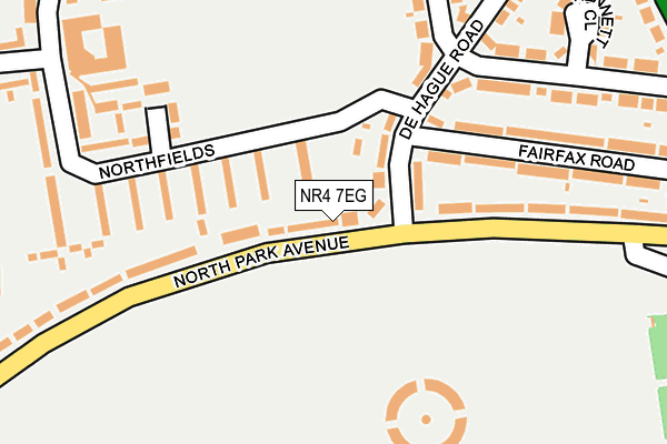 NR4 7EG map - OS OpenMap – Local (Ordnance Survey)