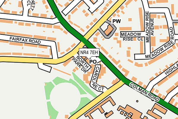 NR4 7EH map - OS OpenMap – Local (Ordnance Survey)