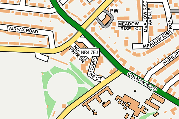 NR4 7EJ map - OS OpenMap – Local (Ordnance Survey)