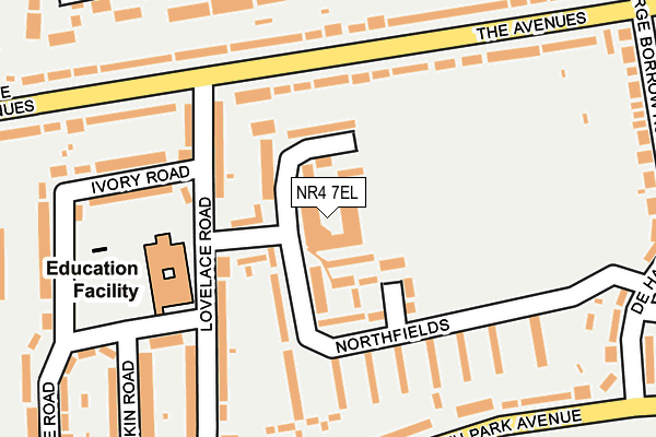 NR4 7EL map - OS OpenMap – Local (Ordnance Survey)