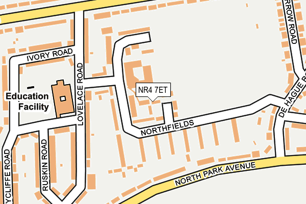 NR4 7ET map - OS OpenMap – Local (Ordnance Survey)