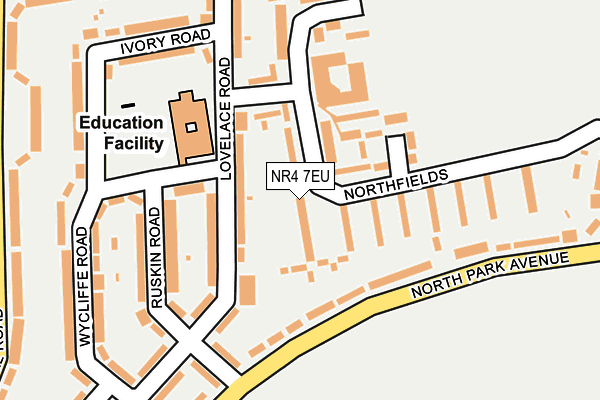 NR4 7EU map - OS OpenMap – Local (Ordnance Survey)
