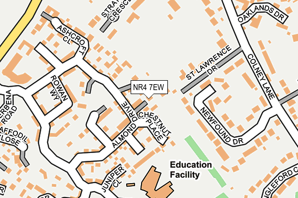 NR4 7EW map - OS OpenMap – Local (Ordnance Survey)